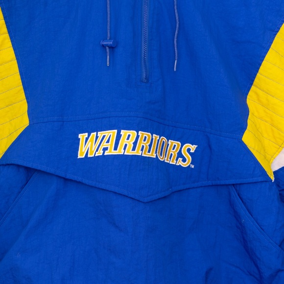 Vintage Golden State Warriors NBA Hooded Puffer Starter Jacket Mens XL RARE - Picture 4 of 8